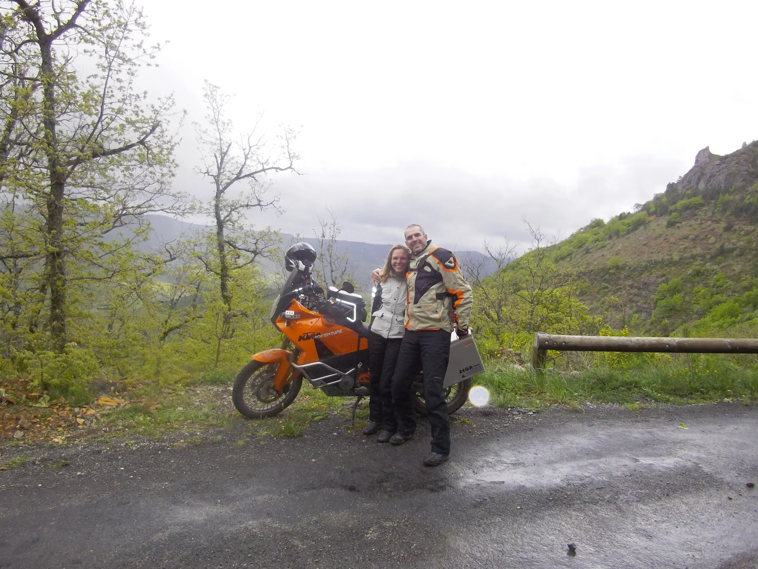 Moto et coupe dans le massif central