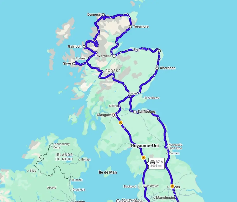 road trip moto en Ecosse